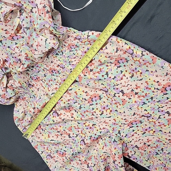 Rebecca Taylor Margo Floral Ruffle Silk Cropped Jumpsuit Size 0 (or xs) - Picture 16 of 16